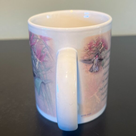 Vintage THIRSTYSTONE Hummingbird WINGED JEWEL Poem Mug ~ Christopher Griffins - Picture 6 of 11
